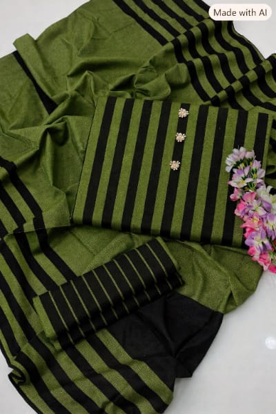 3PC Dress Multani Khaadi Sussi - GREEN LINING