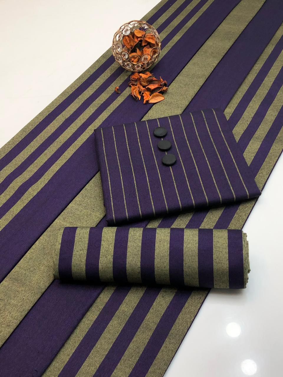 3PC Dress Multani Khaadi Sussi - PURPLE LINING
